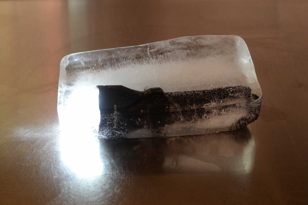 Wolf Eyes Seal Pro Ultra can stand up to the elements shown inside a cube of ice!