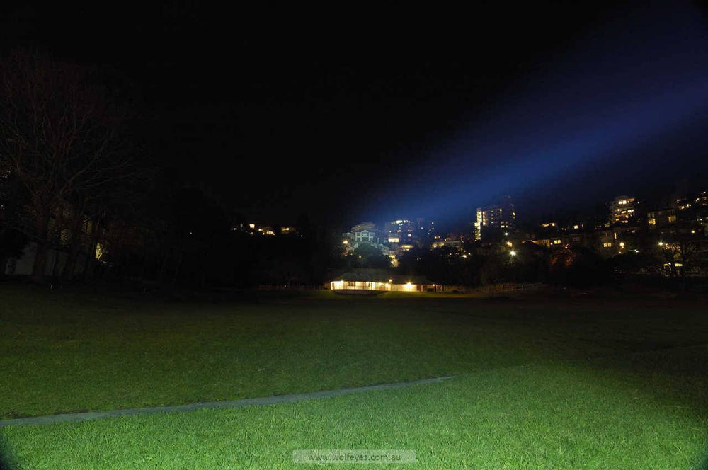 Field when using the Wolf Eyes Crocodile search light