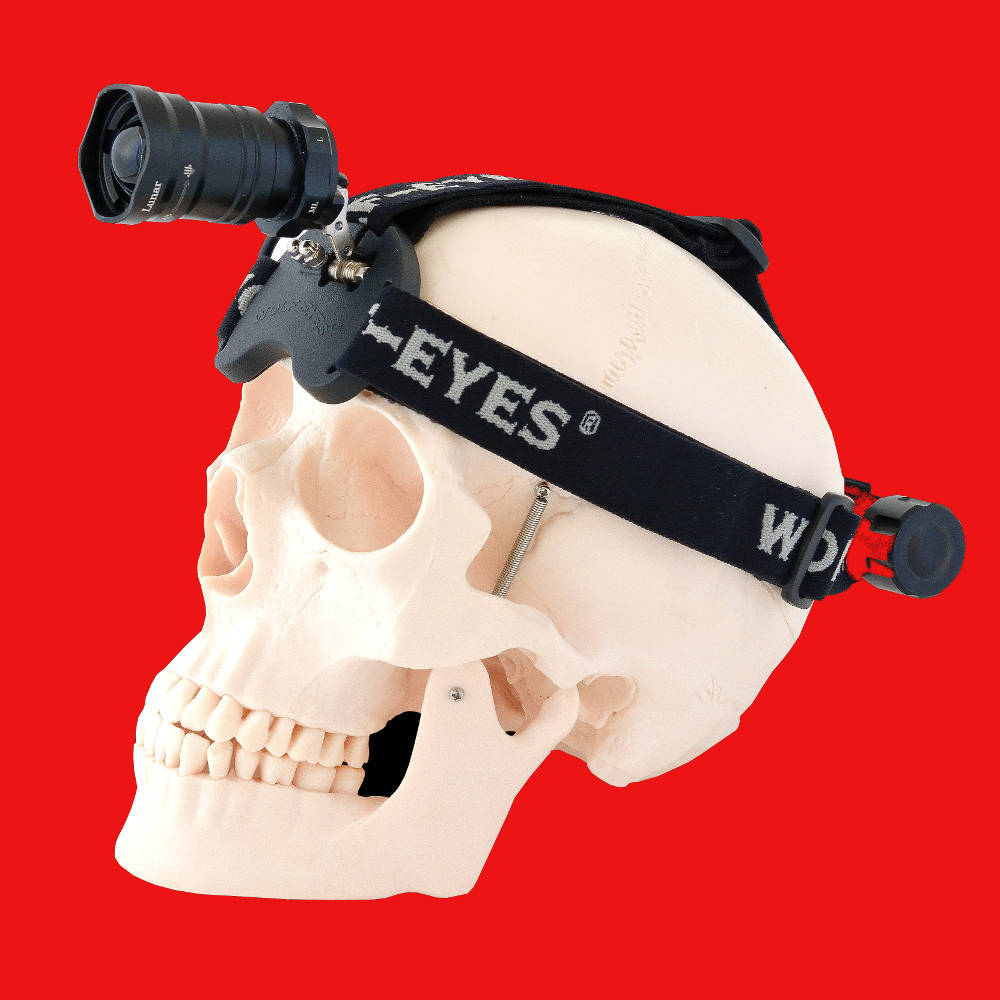 Sturdy compact lightweight RED headlamp, water resistant