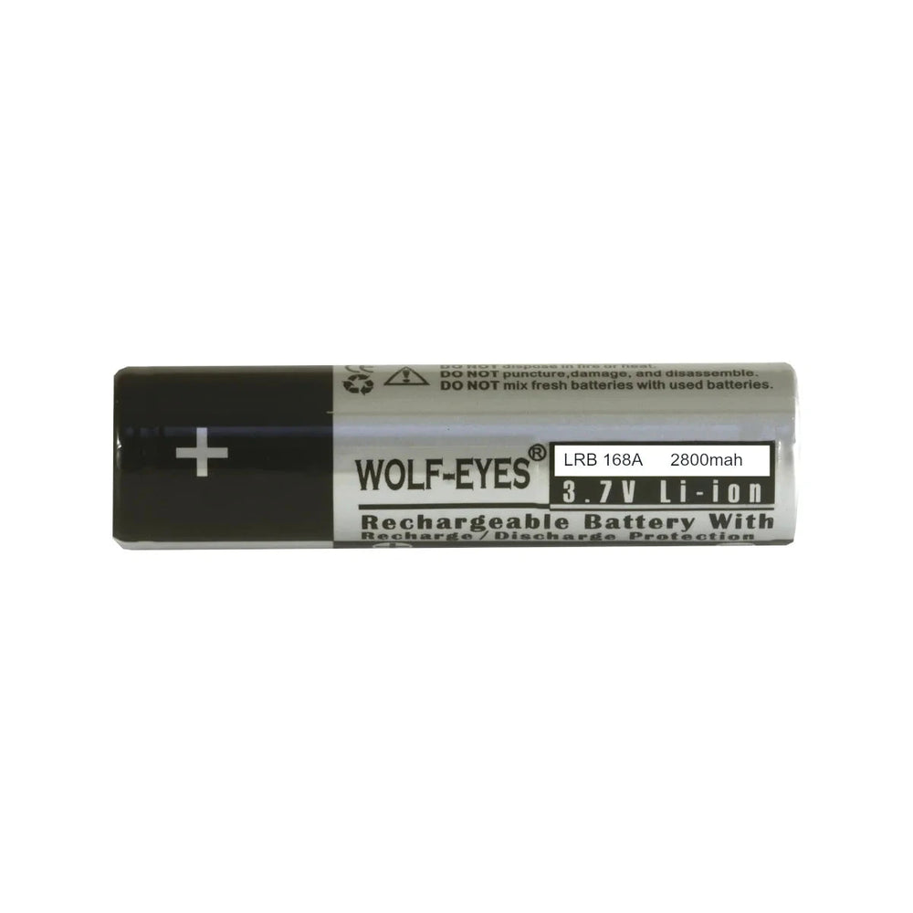Wolf Eyes Battery LRB168A 2800mAh 3.7V Li-ion with discharge and overcharge protection, ideal for high-performance torches and electronics.