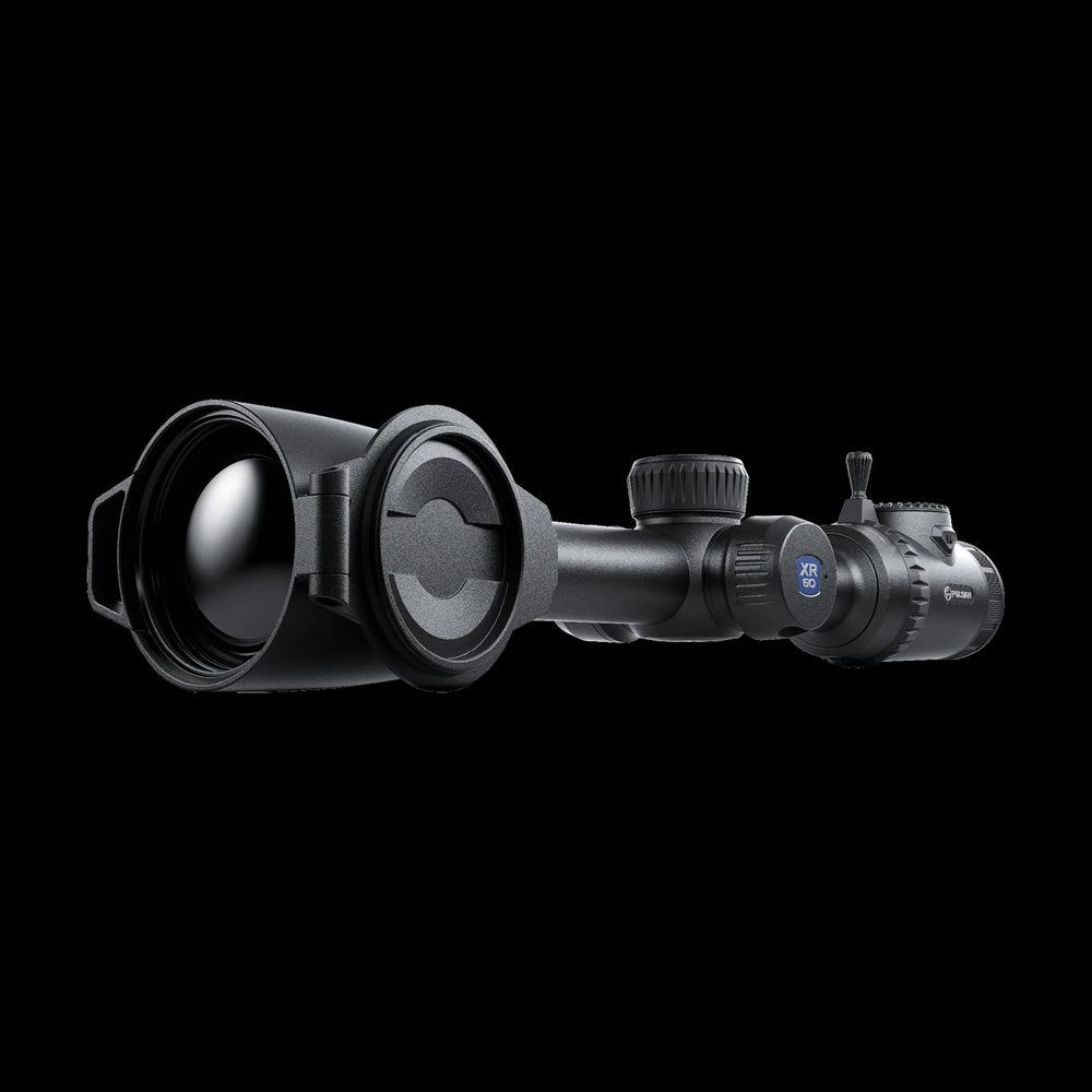 Pulsar Thermion3 XR60 LRF thermal scope Australia showing side profile including 30mm tube
