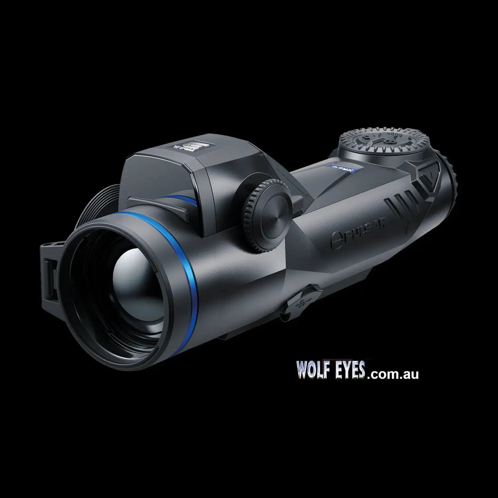 Pulsar Trail XR50 LRF thermal scope Australia on black background without mount