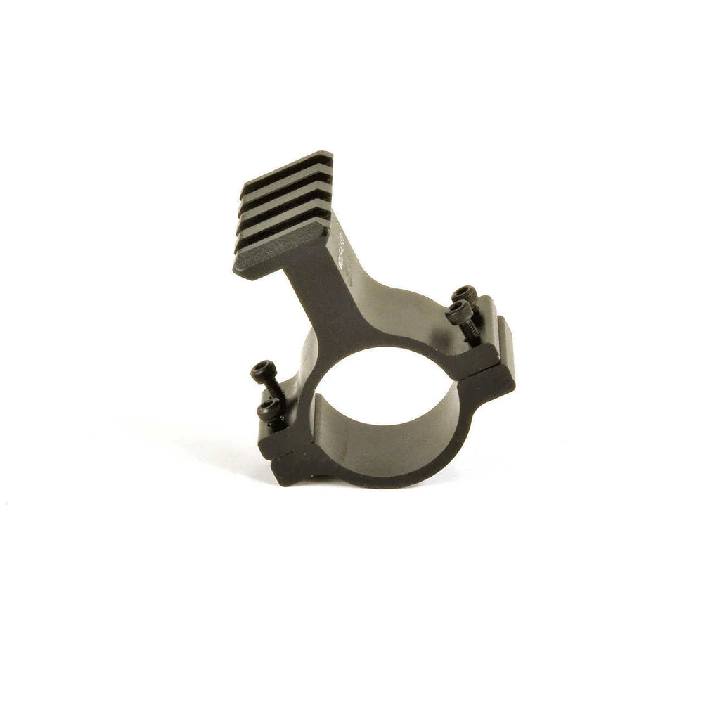 Seal Picatinny Rail Mount for attaching Seal LED Torch to rifles. Durable black metal flashlight mount with dual screw clamp design.
