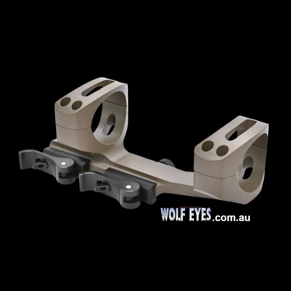 Warne QD XSKEL 30mm mount in Dark Earth with quick-detach levers and cantilever design for thermal optics. Ideal for precise scope placement.