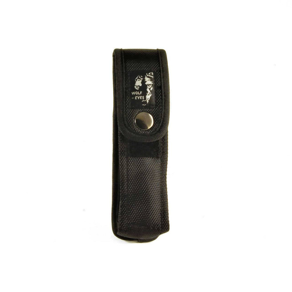 Sn1per Mini Holster - Wolf Eyes Fit with snap-button closure, designed for flashlight storage and belt attachment in tactical use.